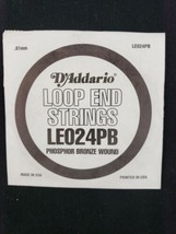 D&#39;Addario LE024PB Banjo Guitar Phosphor Bronze Loop End Single String .0... - £4.76 GBP