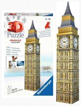 Big Ben Mini 3D Jigsaw Puzzle 54 Piece by Ravensburger 9.6" H - $11.88
