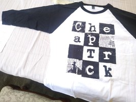 Cheap Trick -checkered 3/4 Maglia Manica T-Shirt ~ Mai Indossato ~ M - £13.50 GBP+