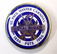 VTG 1986 St. Paul Winter Carnival Pin Button POTS Royal Guard Centennial - £11.79 GBP