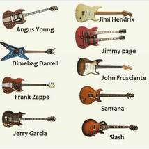 Mega Famous Guitar STICKER Slash Hendrix Page Zappa Jerry Garcia Dimebag... - £1.59 GBP