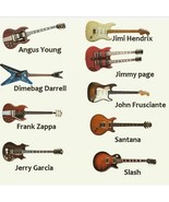 Mega Famous Guitar STICKER Slash Hendrix Page Zappa Jerry Garcia Dimebag... - $1.99
