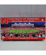 NIB Nebraska Cornhuskers Panoramic Jigsaw Puzzle 1000 PC NCAA Memorial S... - £14.37 GBP