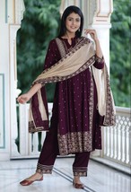 Fateh Enterprises Women&#39;s Pure Cotton Printed  Kurta with Pant &amp; Dupatta - £55.31 GBP