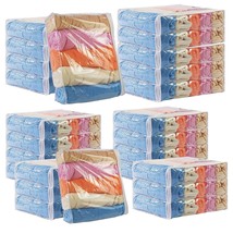 25Pcs Clear Vinyl Zippered Storage Bags,Blankets Storage Bags Plastic St... - $72.99