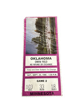 1986 Oklahoma Sooners vs Minnesota Golden Gophers Football Ticket Stub Bosworth - $25.00