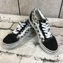 Vans Shoes US Kids Size 1 Black White Checkered Low-Top Sneakers Tennis - £15.56 GBP