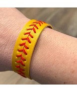 Adjustable Baseball Stitches Wrap Bracelets Yellow Red - €11,86 EUR