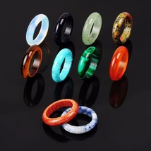 Druzy New Wholesale Jewelry Lots 6pcs Hand Carved Mixed Random Color Smooth Natu - £17.93 GBP