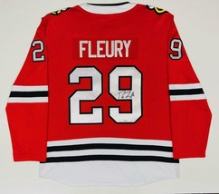 MARC-ANDRE Fleury Autographed Chicago Blackhawks Red Jersey Fanatics - £358.91 GBP