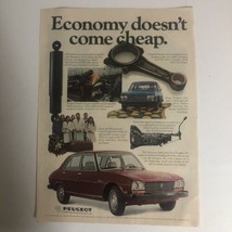 1970s Peugeot Automobile Print Ad Vintage Advertisement Pa10 - £7.08 GBP