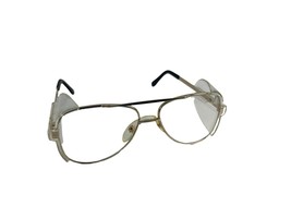 Vintage Crew Engineer Z87 Gold Tone Wire Frames Side Panels Steampunk Aviator - £23.06 GBP