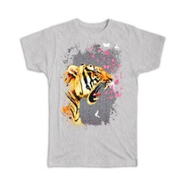 Tiger Head Photography : Gift T-Shirt Wild Feline Animal Safari Butterflies Coll - £14.34 GBP