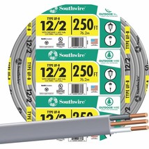 Southwire 13055955 250&#39; 12-2 UFW/G WIRE, Gray - $324.99