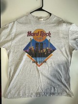 Hard Rock Cafe New York Single Stitch T-Shirt Mens Gray Short Sleeve Siz... - $24.63