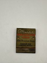 Martys Reniassance Room Italian Restaurant Chicago Matchbook - £28.84 GBP