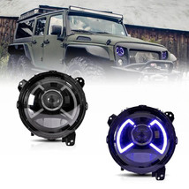 VLAND 18-24 Jeep Wrangler 4th Gen JL 19-24 Gl BLUE Lightbar LED DRL Headlights - £253.22 GBP