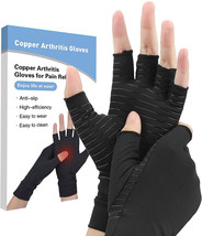 Compression Gloves, Copper Arthritis Gloves Can Relieve Joint Pain (Size:XL) - £11.58 GBP