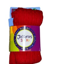 Jefferies Socks Red Girls Ribbed Tights New Sz 4-6 - £6.00 GBP