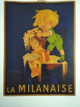 Vintage 1920s French Lithographic Poster, John Oney, Children La Milanaise 40x30 - £117.30 GBP