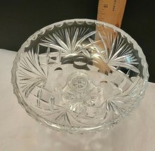 CRYSTAL GLASS PEDESTAL CANDY DISH 4.5" TALL image 2