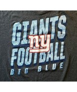 NEW YORK GIANTS T-SHIRT 2XL NFL OFFICIAL Big Blue 50/50 Cotton/Poly FREE... - £13.33 GBP