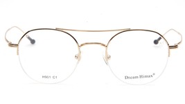 New Dream Himax H901 C1 Gold Eyeglasses Frame 51-24-145mm B46mm - £93.73 GBP