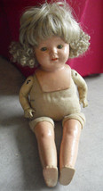 Vintage 1930s Composition Cloth Blonde Girl Character Doll 17&quot; Tall - £34.27 GBP