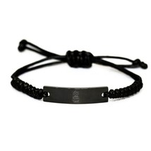 Motivational Christian Black Rope Bracelet, Love Must be Sincere. Hate W... - £19.16 GBP