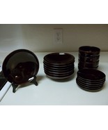 Crate &amp; Barrel Japan Stoneware ~ 18 Pieces Copper Speckled ~ Bowls - £55.86 GBP