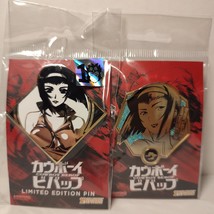 Cowboy Bebop 2x Faye Valentine Golden Series &amp; Limited Edition Enamel Pins Set - $27.07