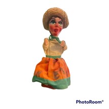 Mexican Woman Marionette Puppet Plaster Jointed Viva Mexico Working - £60.64 GBP