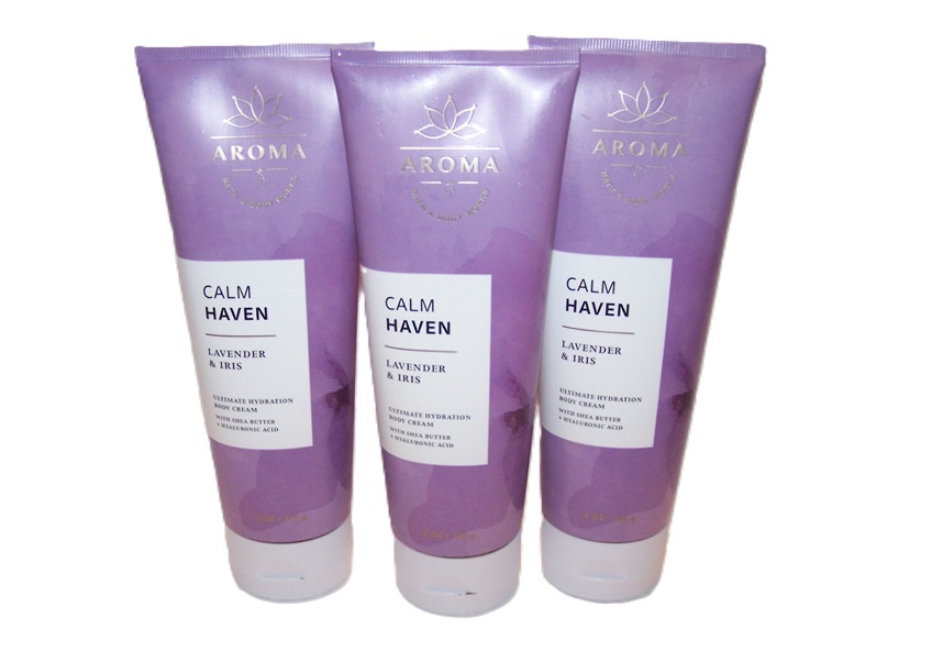 Primary image for Bath and Body Works Aromatherapy Calm Haven Lavender & Iris Body Cream x3