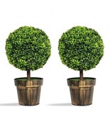 2 Pieces 24 Inch Artificial Boxwood Topiary Ball Tree for House and Offi... - $2,635.93 MXN