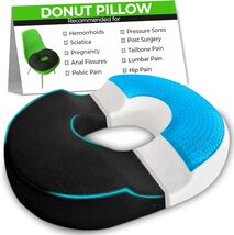 Cooling Gel Donut Pillow for Tailbone Pain Relief - Memory Foam Comfort - $64.30