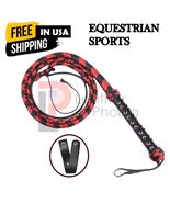 Handmade Bullwhip Genuine Cowhide Leather 6FT 12 Plait Whip Rope Core Eq... - $34.39