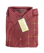 NWT JHANE BARNES Long Sleeve Burgundy Button Down Shirt Size XXL Retails... - $907.85 MXN