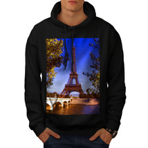 Wellcoda Landmark Tower Park Mens Hoodie, Paris Casual Hooded Sweatshirt - $32.68+