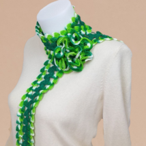 Necklace scarf / crochet lariat / skinny scarf/ lace scarf/ handwoven scarf - £36.68 GBP
