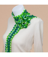 Necklace scarf / crochet lariat / skinny scarf/ lace scarf/ handwoven scarf - £36.72 GBP