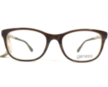 Genesis Eyeglasses Frames G5035 200 BROWN Square Full Rim 51-17-135 - £36.76 GBP