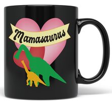 PixiDoodle Mamasaurus Mothers Day Coffee Mug (11 oz, Black) - £20.71 GBP+