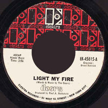 The Doors - Light My Fire - original 45 R.P.M. vinyl record - £18.68 GBP