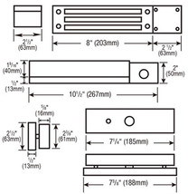 Seco-Larm E-942FC-1K3SQ Electromagnetic Gate Lock with 1200-lb Holding Force - £204.24 GBP