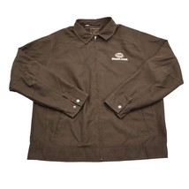 Fox Sports Woodlands Jacket Mens XL Brown Full Zip Pockets Collared Outwear - £24.64 GBP