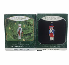 Hallmark 1996 And 1997 Miniature Clothespin Soldier Christmas Holiday Or... - £10.98 GBP