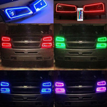 03-06 Chevy Silverado Multi-Color Changing Shift LED RGB Headlight Halo Ring Set - £132.87 GBP