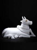 30&quot; Large Nandi - The Vehicle of Lord Shiva | White Marble Statue | Home Decor - £3,126.58 GBP