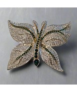 Vintage Napier Silver-plated Rhinestone Butterfly Brooch - $1,368.31 MXN
