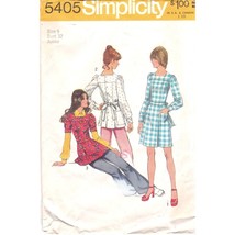 Vintage Sewing PATTERN Simplicity 5405, Junior 1972 Mini Dress or Tunic,... - $13.55